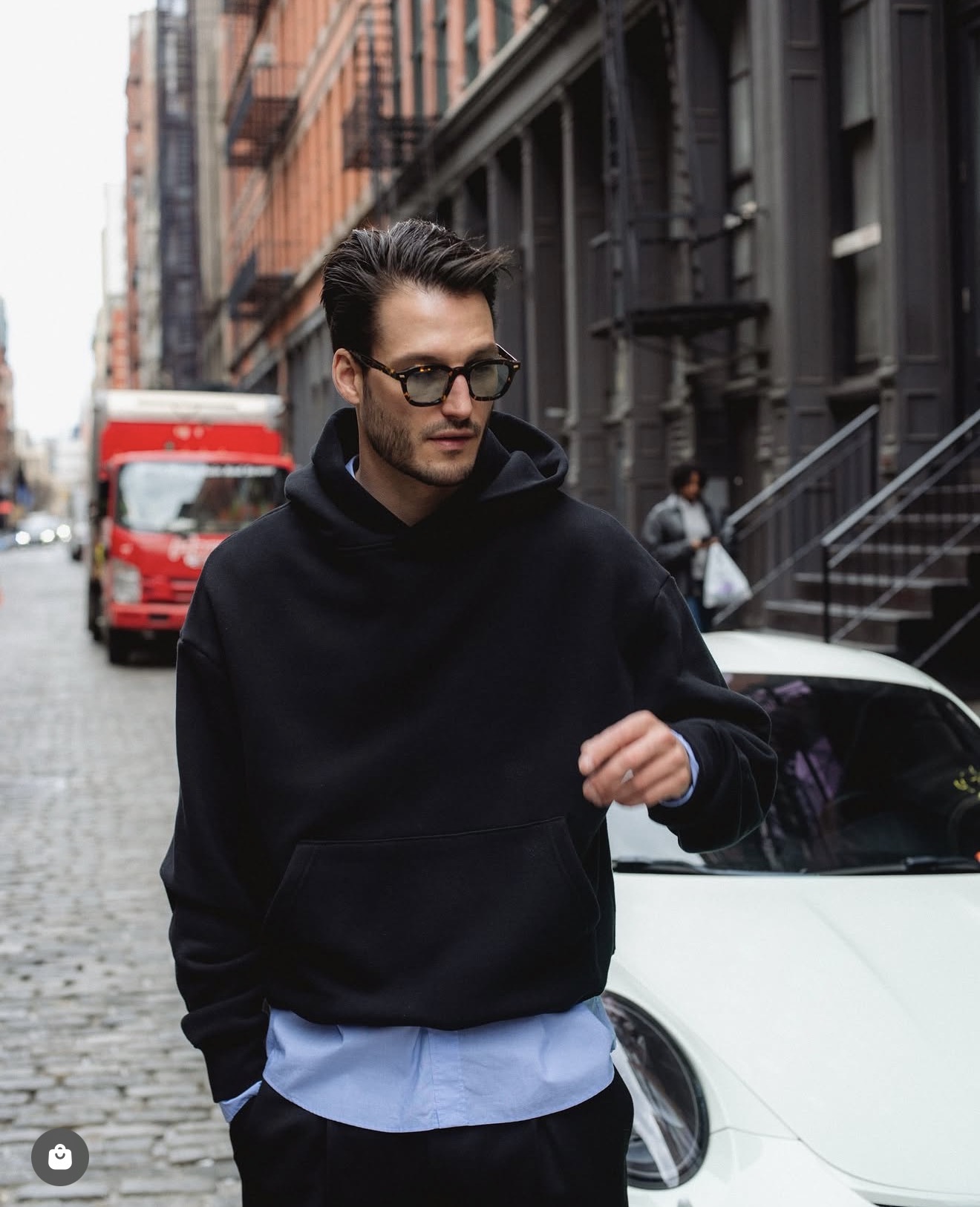 NO.29 streetwear campaign, SoHo cobblestones.