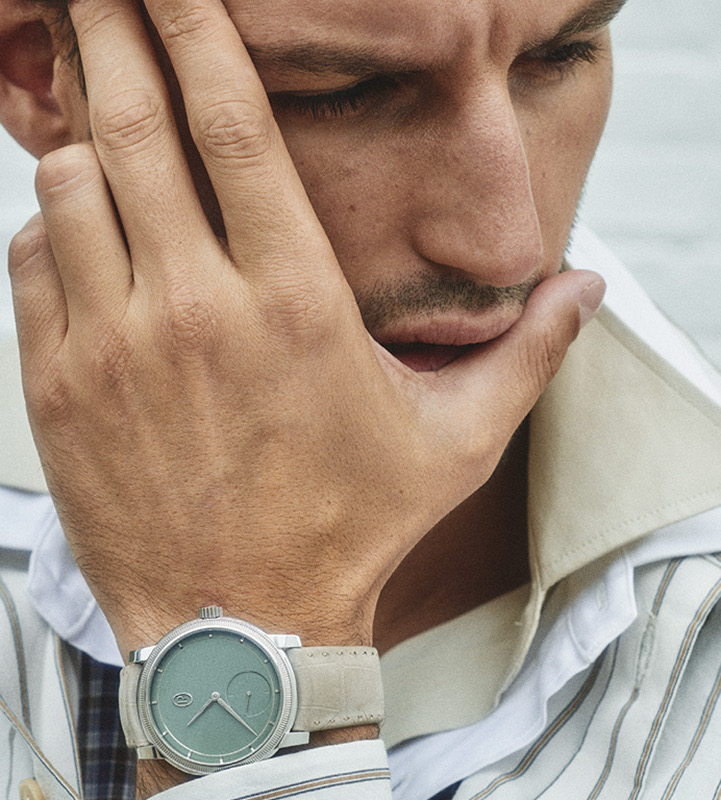 Levi Lomey photographed for Esquire, Watch Closely feature.