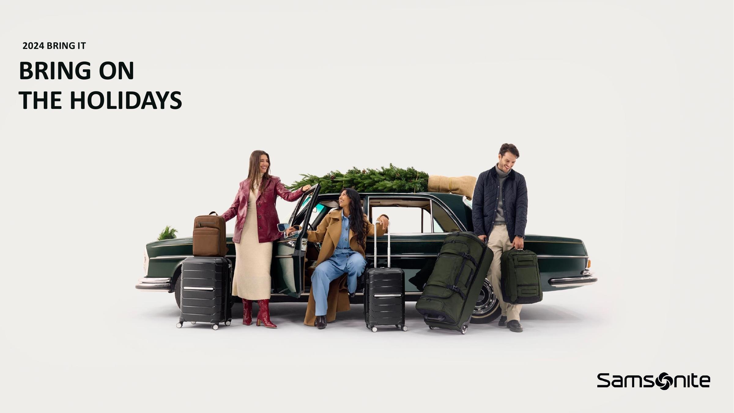 Samsonite Holiday campaign cover.