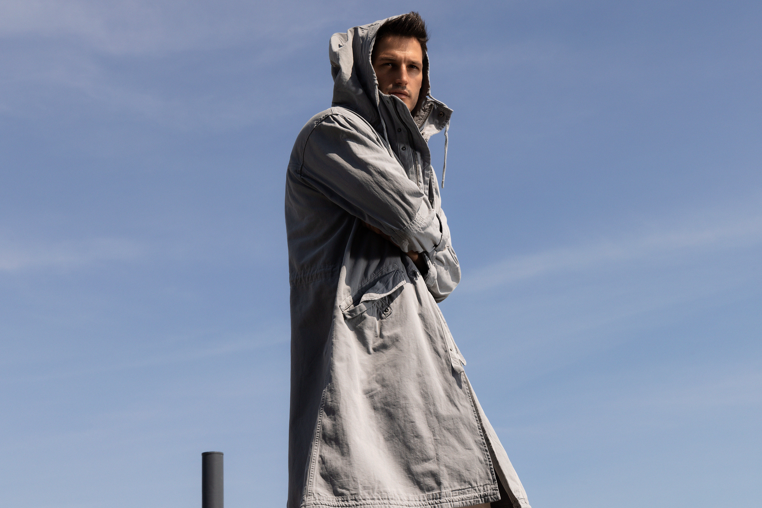 Levi Lomey, international fashion model, portrait.
